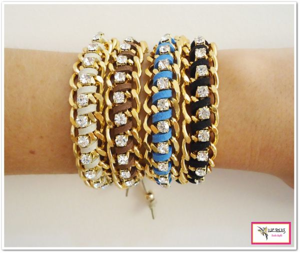 Pulseira Trançada de Couro